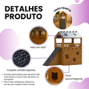 Casa Para Gatos Arranhador Toca Rampa em MDF