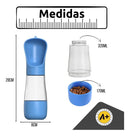 Garrafa Bebedouro e Comedouro Pet Portátil 2 Em 1 Água e Ração