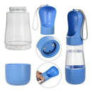 Garrafa Bebedouro e Comedouro Pet Portátil 2 Em 1 Água e Ração