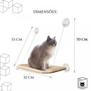 Cama De Janela Suspensa Para Gatos Com Ventosas