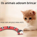 Brinquedo Cobra Inteligente Recarregável Elétrica para Gatos